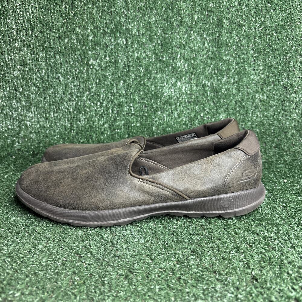 Skechers GOGA Max Lite Queenly Women’s Size 9 Sneaker Shoe Slip On Brown 15414 - Picture 3 of 12